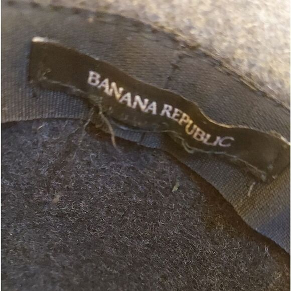 Banana Republic Wool Fedora Hat Dark Grey - Picture 7 of 7